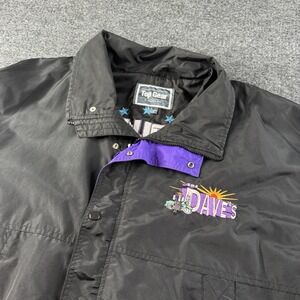 Top Gear Retro Jacket Mens L Windbreaker Black Vintage The Dave's Motorcycles